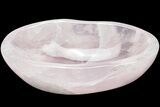 Polished Rose Quartz Bowl #232401-1